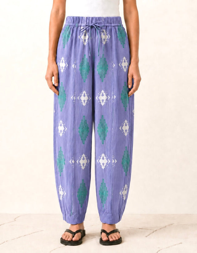 Balloon Linen Pants “lavender blue” - Trousers - Mizyana