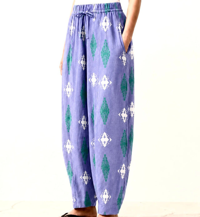 Balloon Linen Pants “lavender blue” - Trousers - Mizyana