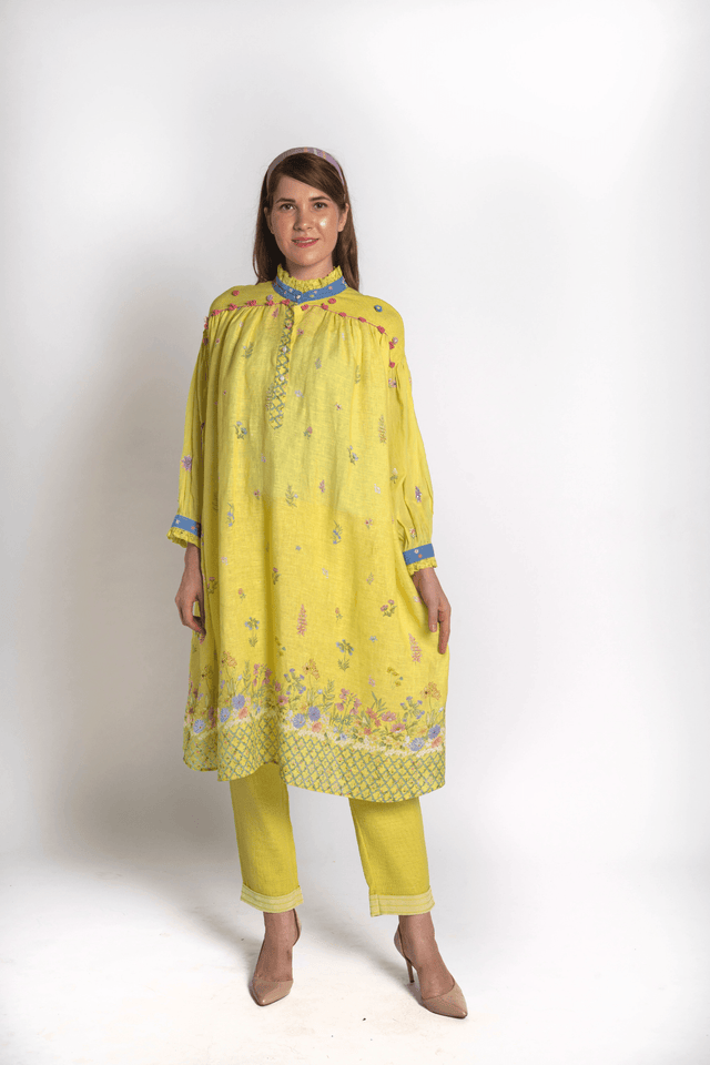 Basant Floral Kaftan Co-ord Set - Co-ord Set - Mizyana