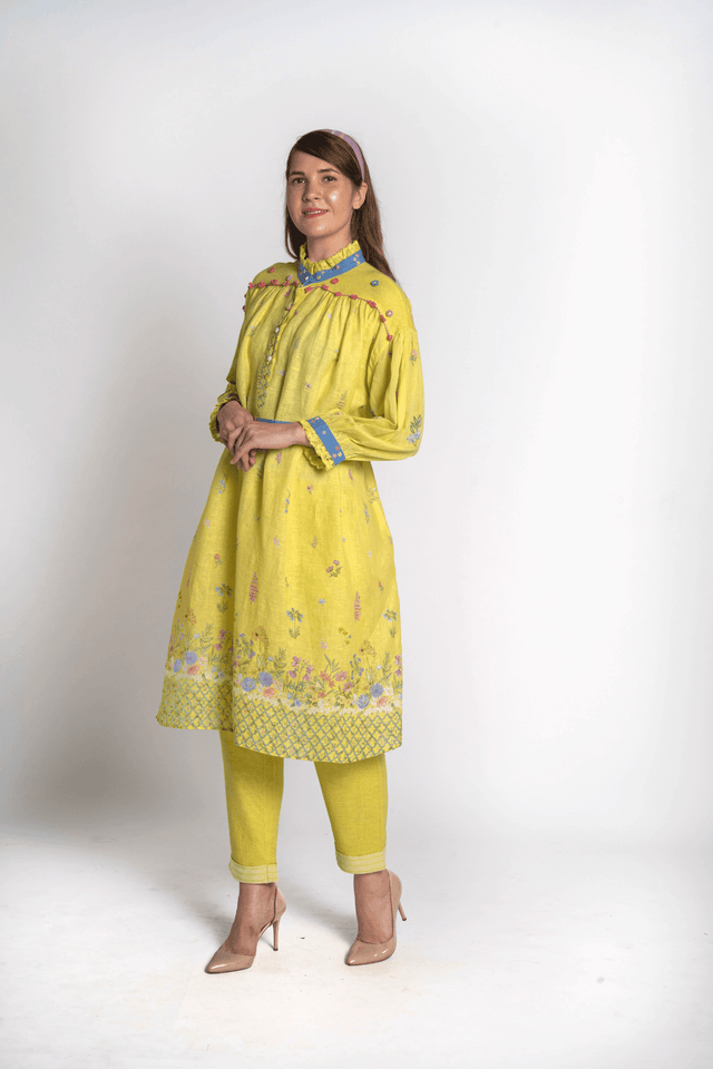 Basant Floral Kaftan Co-ord Set - Co-ord Set - Mizyana