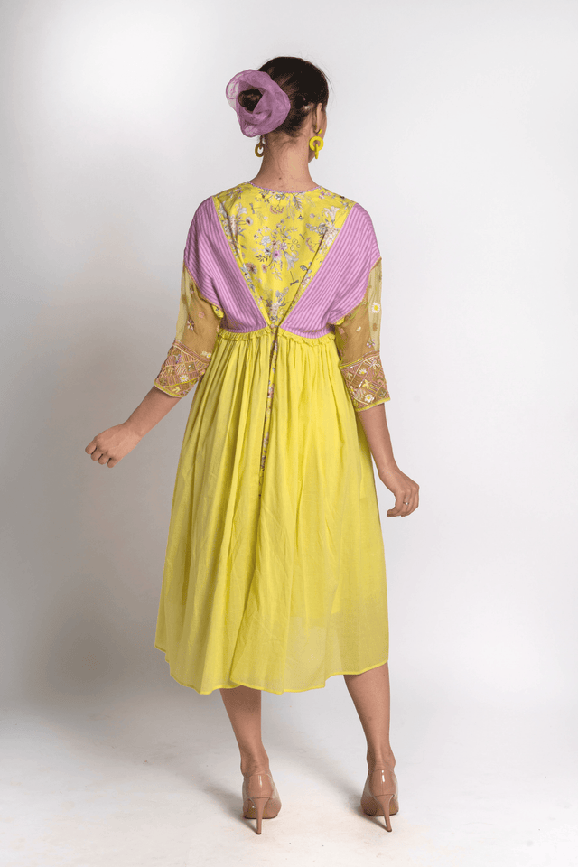 Basant Floral Printed Dress - Dress - Mizyana