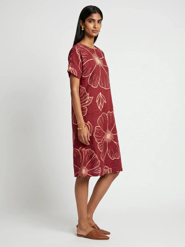 Bea Red Modal Dress - Dress - Mizyana