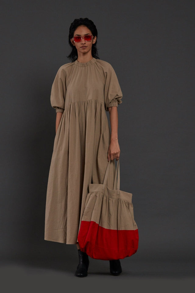 Beige Raglan Dress - Dress - Mizyana