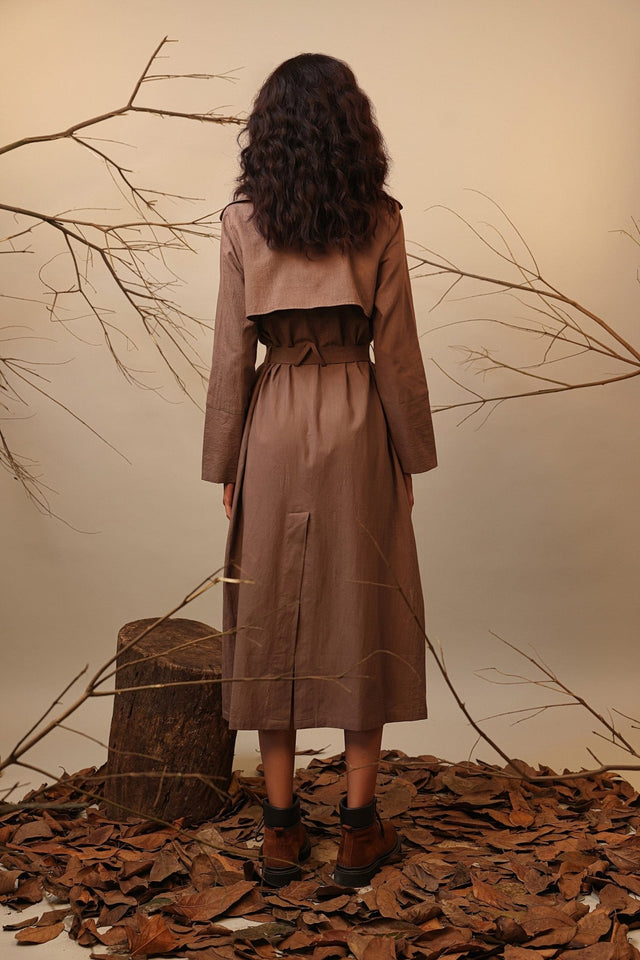 Biege Trench Dress - Dress - Mizyana