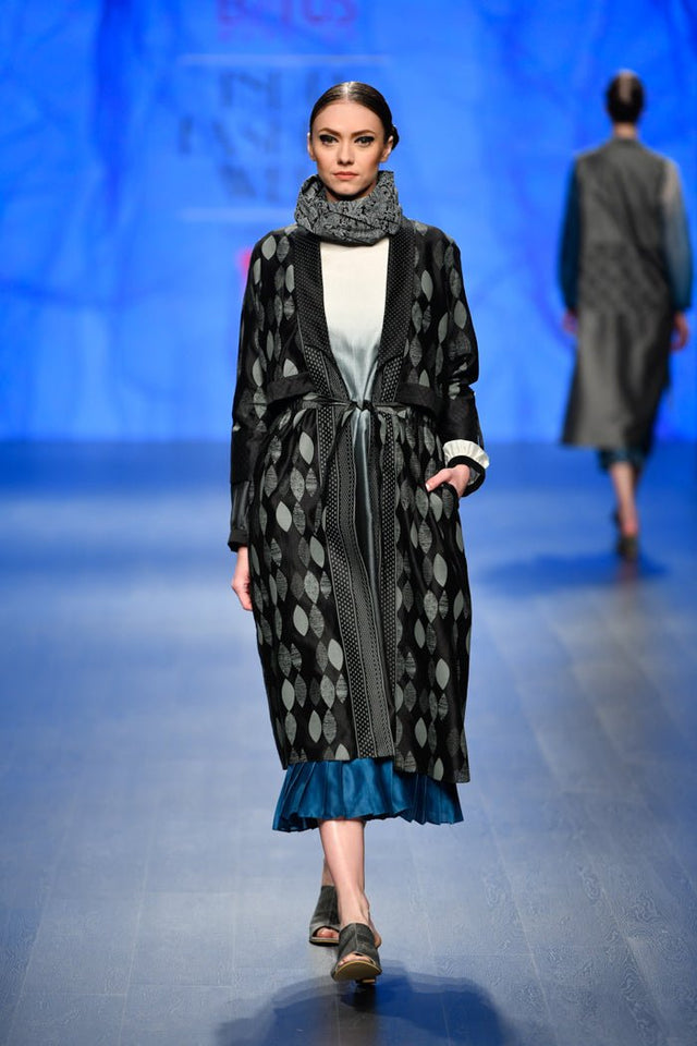 Black Printed Jacket - Jacket - Mizyana