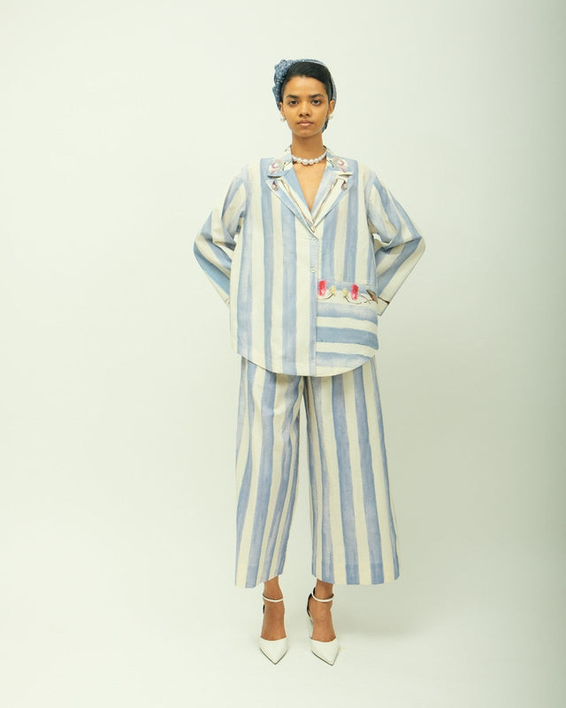 Bloomist Applique Cord Set - Co-ord Set - Mizyana