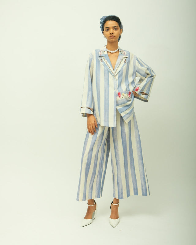 Bloomist Applique Cord Set - Co-ord Set - Mizyana