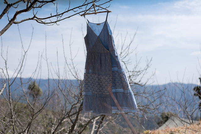 Blue Canopy Tier Dress - Dress - Mizyana