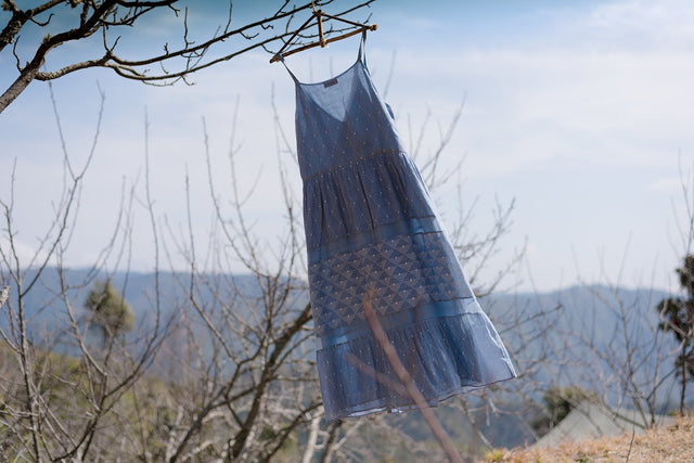 Blue Canopy Tier Dress - Dress - Mizyana