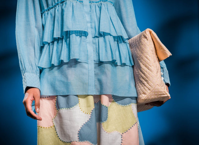 Blue Tiered Top - Shirt - Mizyana