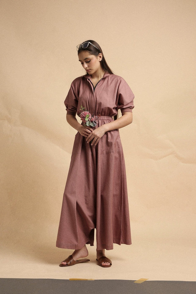 Blush Collar Sphara Jumpsuit - Jumpsuit - Mizyana