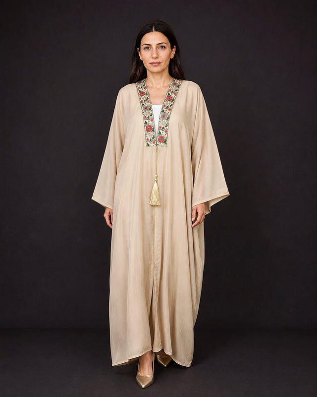 Breeze Linen Bisht Abaya - Abaya - Mizyana
