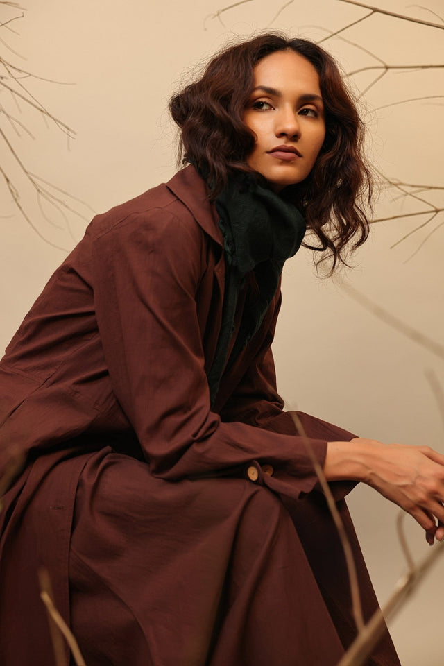 Brown Cali Trench Jacket - Jacket - Mizyana