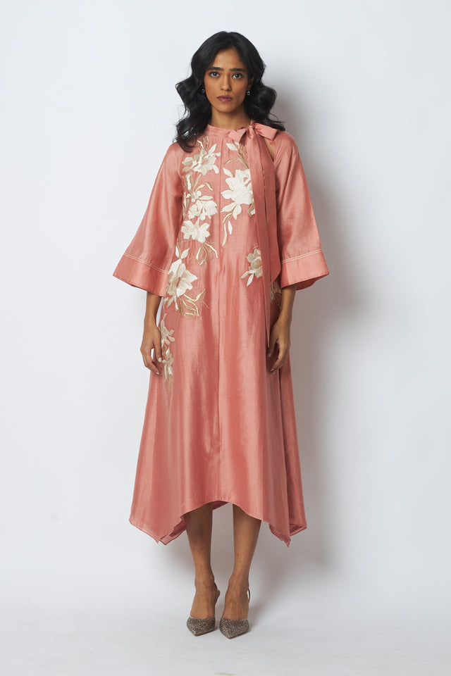 Calina - Modern Achkan Hi-Low Midi Dress - Dress - Mizyana