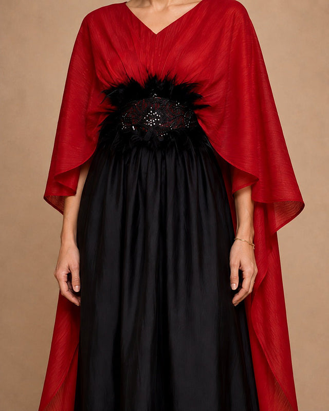 Cape Layered Kaftan - Kaftan - Mizyana