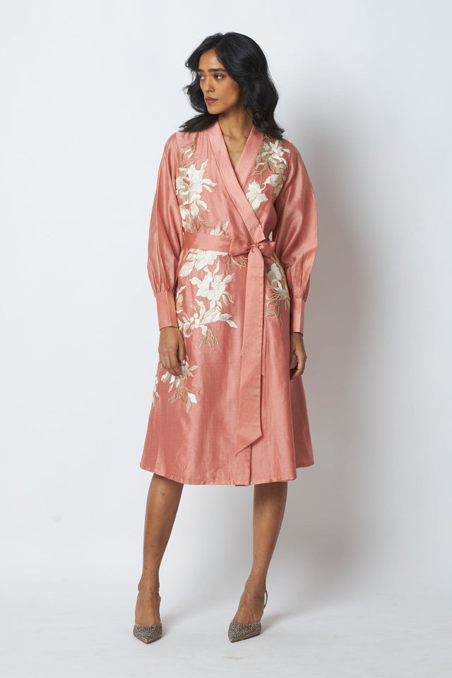 Carmen - Modest Wrap Midi Dress - Dress - Mizyana