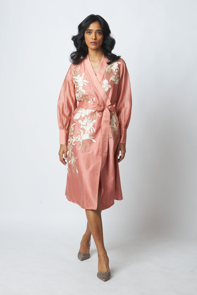Carmen - Modest Wrap Midi Dress - Dress - Mizyana