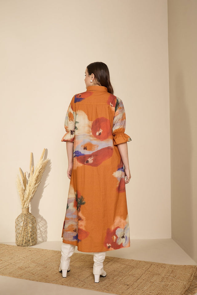 Cascade Dress in Mystic Lagoon Print - Dress - Mizyana