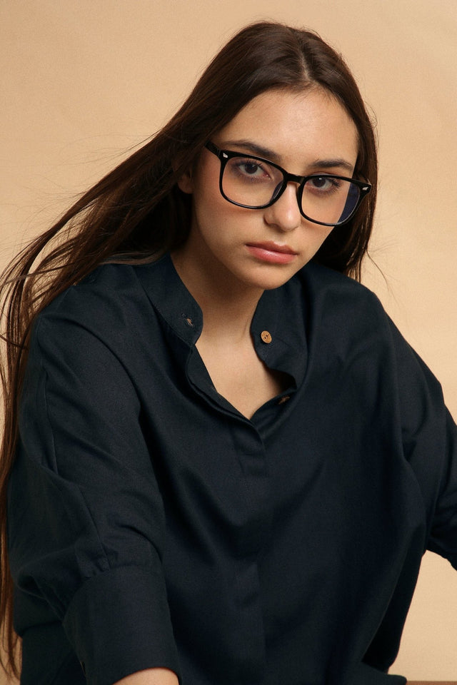 Charcoal Oversized Ret Shirt - Shirt - Mizyana