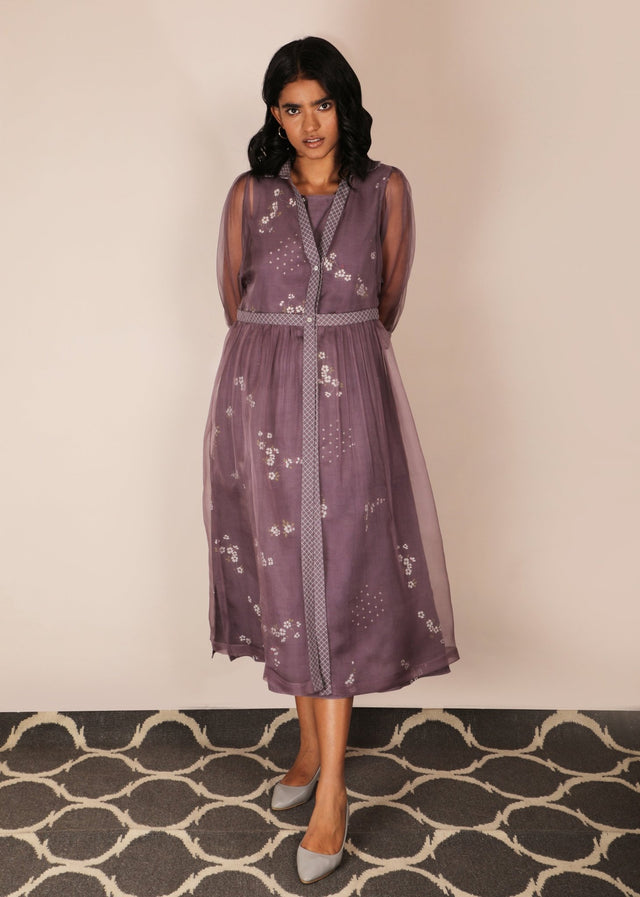 Cherry Blossom Double Layer Dress - Dress - Mizyana