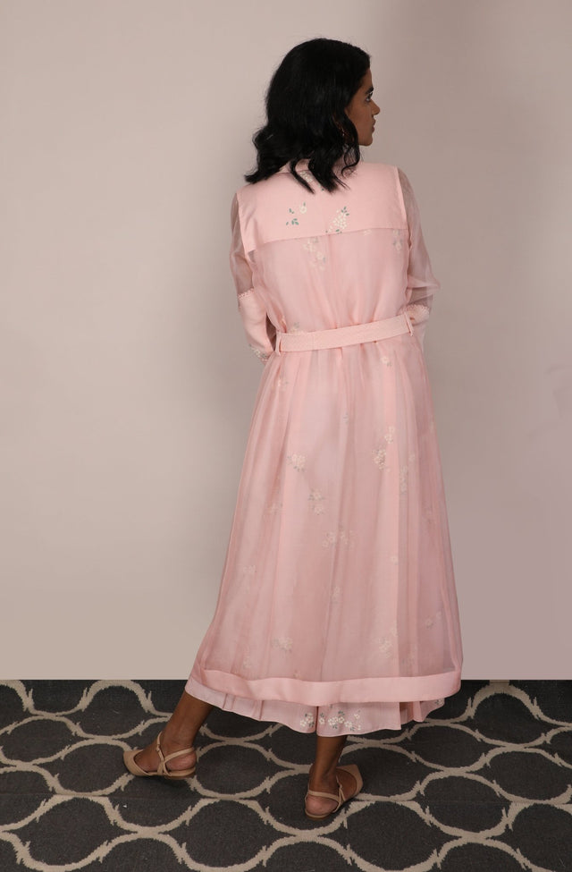 Cherry Blossom Jumpsuit With Jacket Set - Two-Piece Set - Mizyana