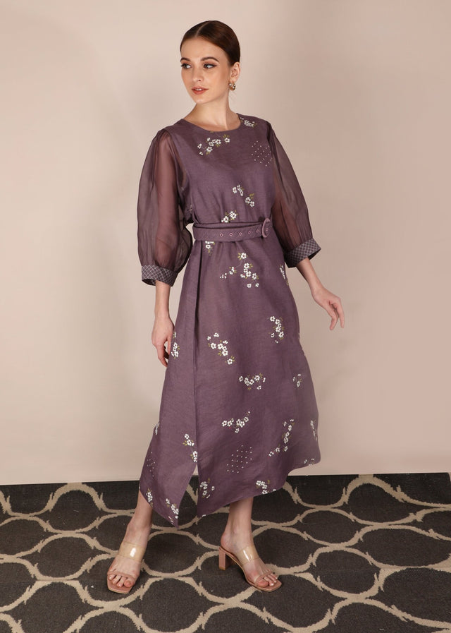 Cherry Blossom Lavender Dress - Dress - Mizyana