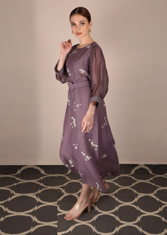 Cherry Blossom Lavender Dress - Dress - Mizyana