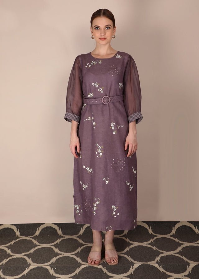 Cherry Blossom Lavender Dress - Dress - Mizyana