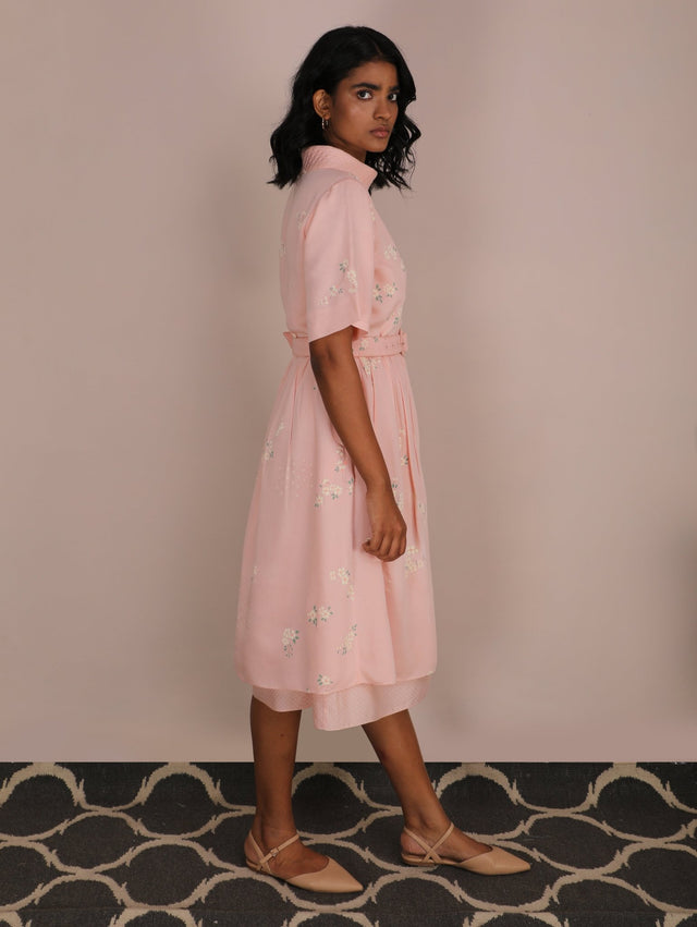 Cherry Blossom Print Dress - Dress - Mizyana