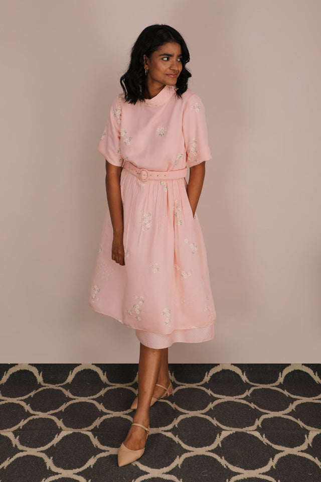Cherry Blossom Print Dress - Dress - Mizyana