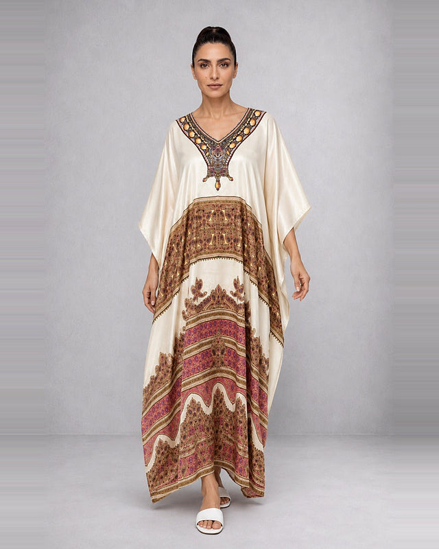 Classic Paisley Print Kaftan - Kaftan - Mizyana
