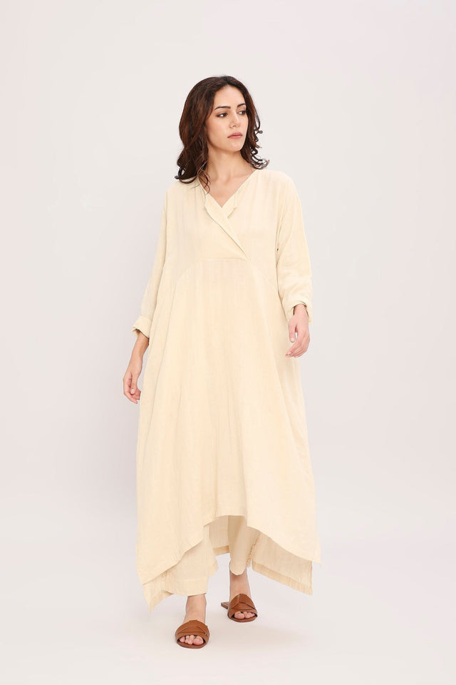 Coco Cream Kaftan Tunic - Shirt - Mizyana