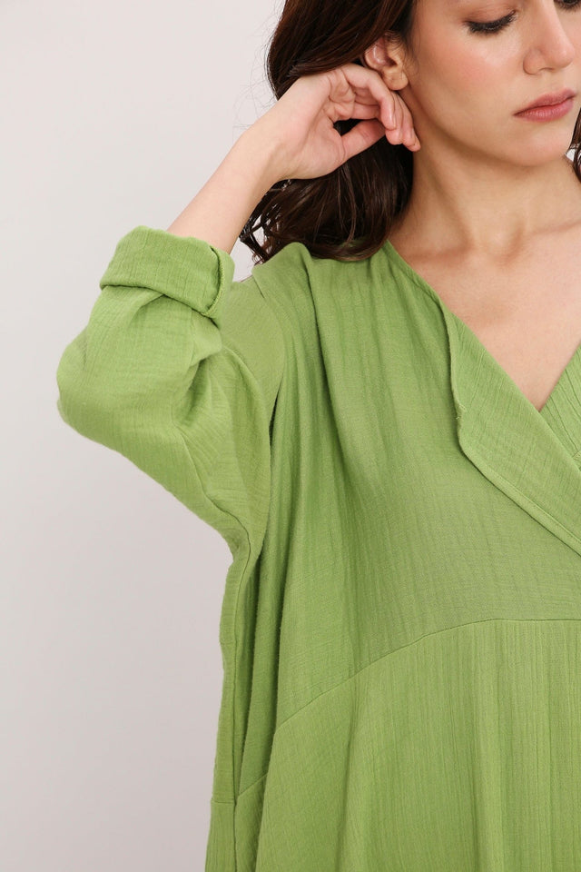 Coco Green Kaftan Tunic - Dress - Mizyana