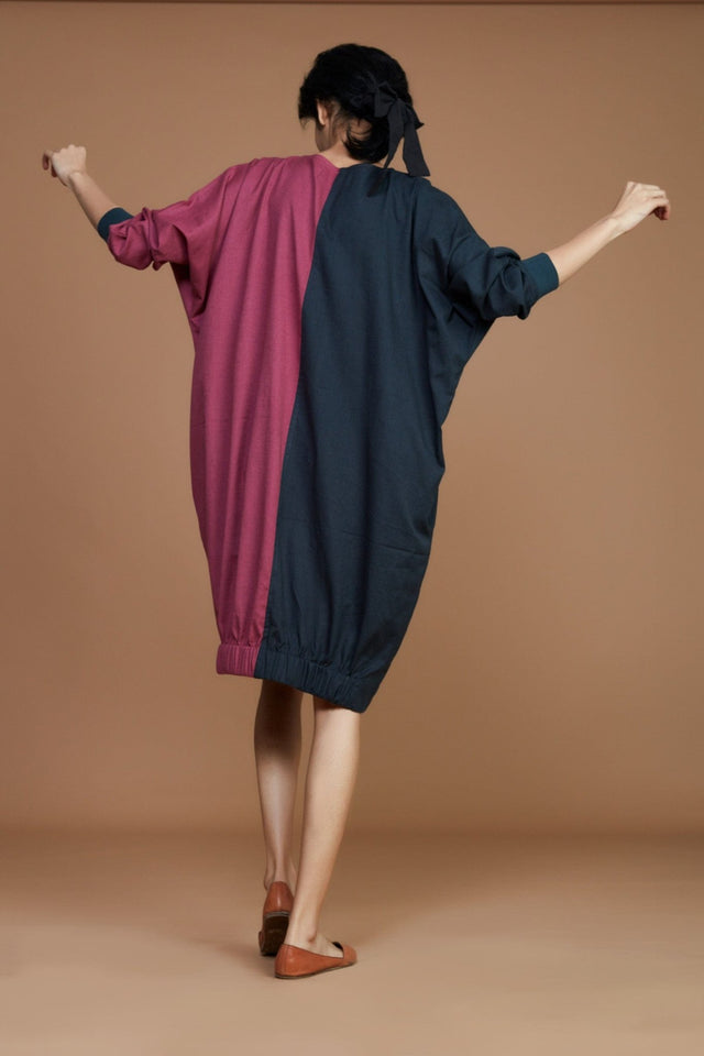 Color Block Shift Dress - Dress - Mizyana