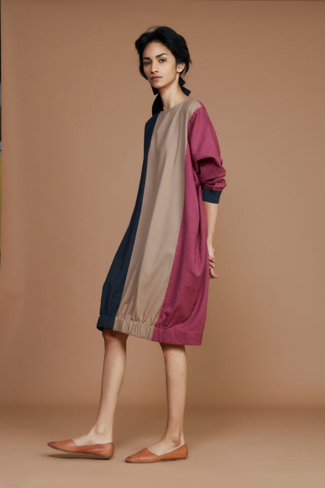 Color Block Shift Dress - Dress - Mizyana