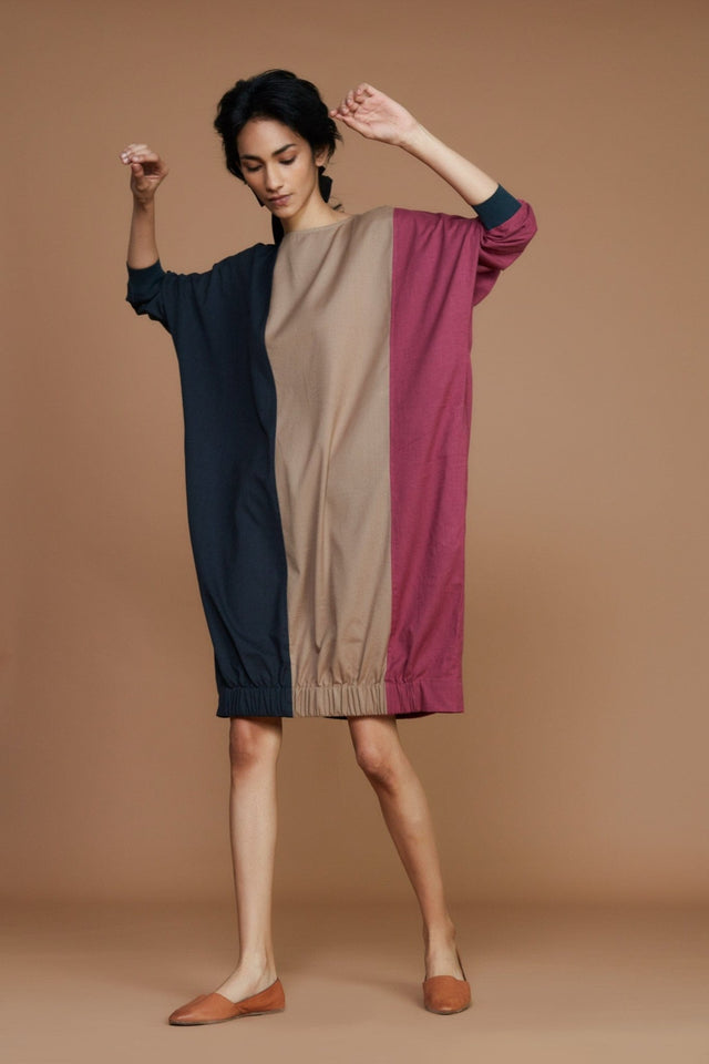 Color Block Shift Dress - Dress - Mizyana