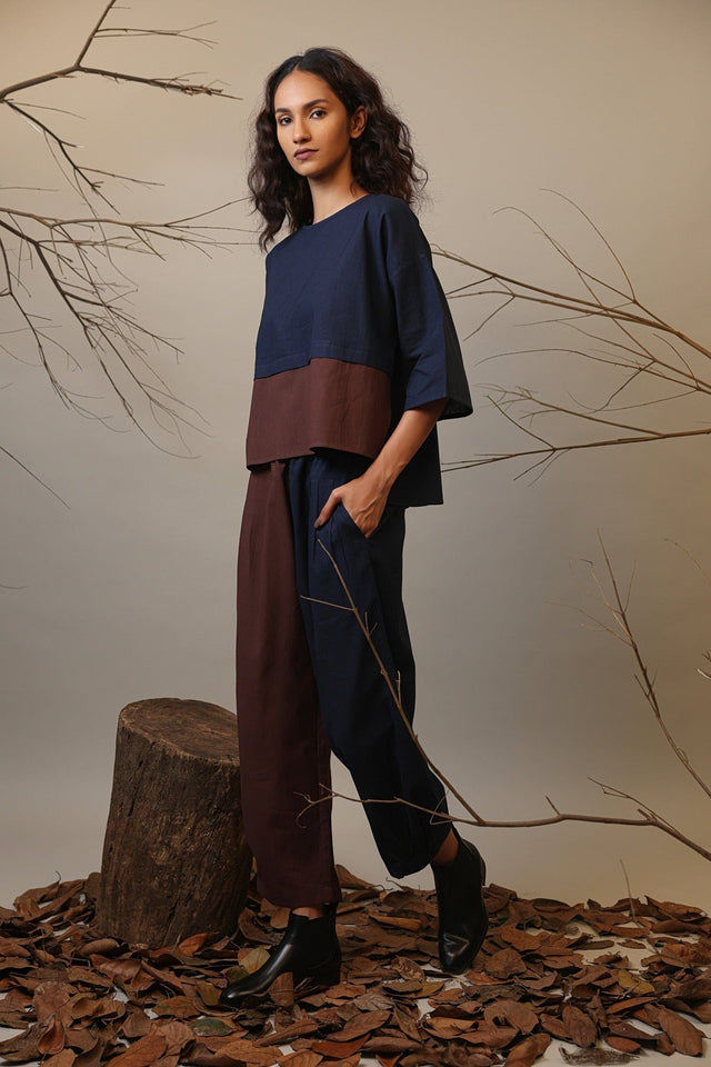 Colour Block Ekin Top - Shirt - Mizyana