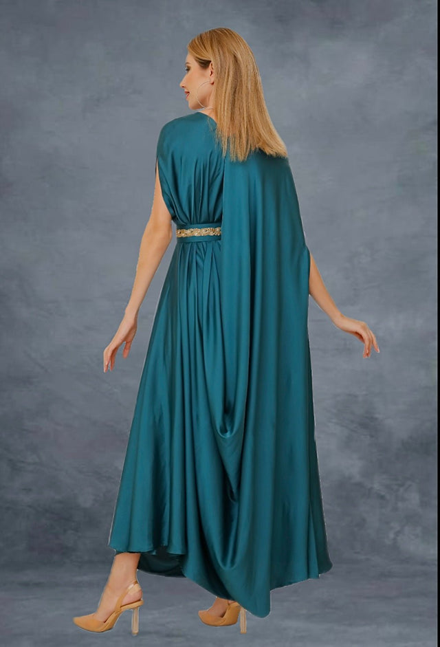 Cyan signature drape - Kaftan - Mizyana