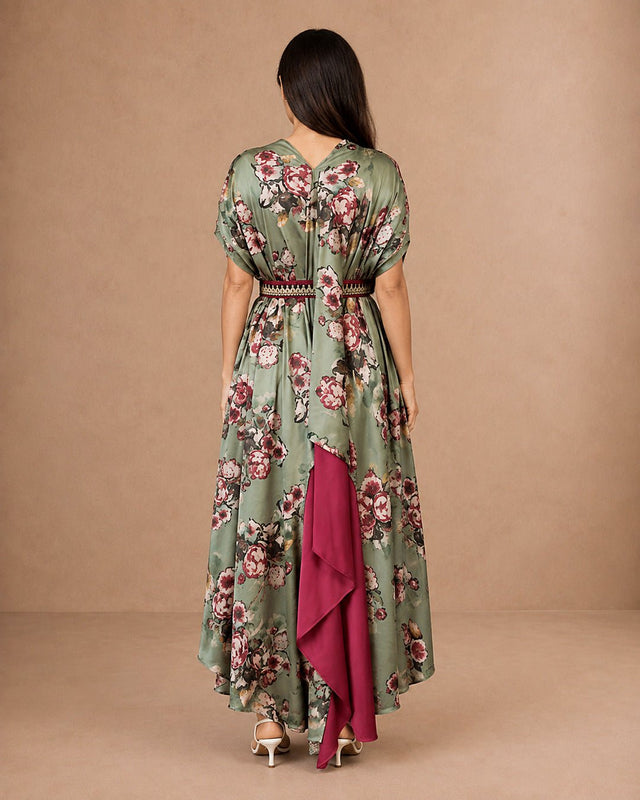 Dainty Rose Sidebelt Kaftan - Kaftan - Mizyana