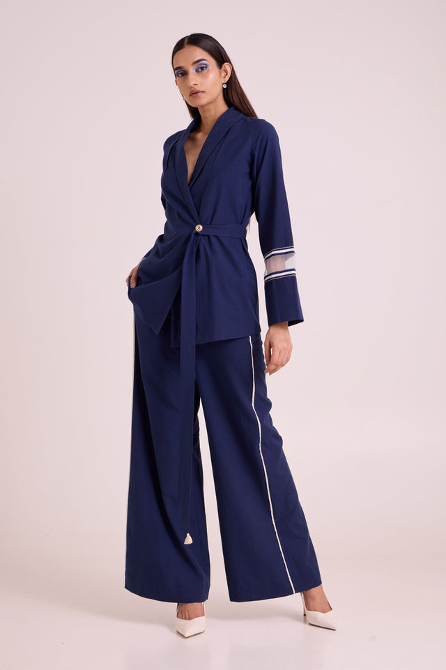 Danube - Midnight Moon Blazer Set - Two-Piece Set - Mizyana