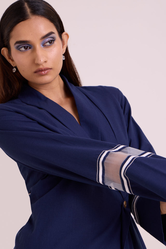 Danube - Midnight Moon Blazer Set - Two-Piece Set - Mizyana