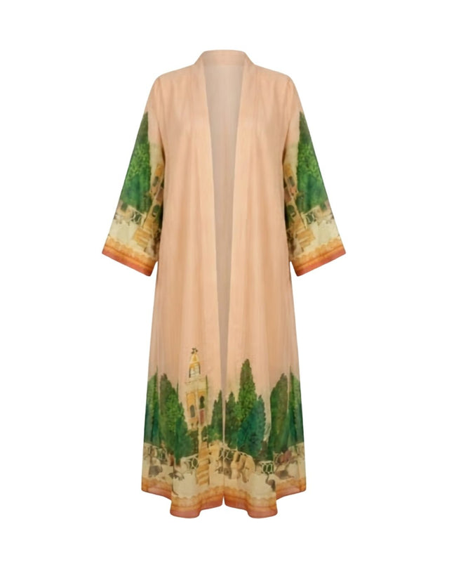 Dawn Digital Print Cotton Abaya - Abaya - Mizyana