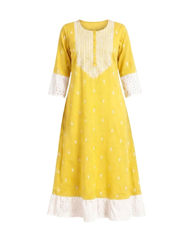 Delicate Lace Trim Jalabiya - Jalabiya - Mizyana