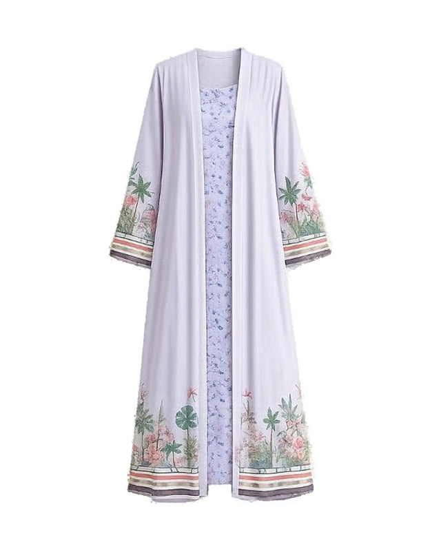 Digital Print Cotton Abaya & Inner Dress - Abaya - Mizyana