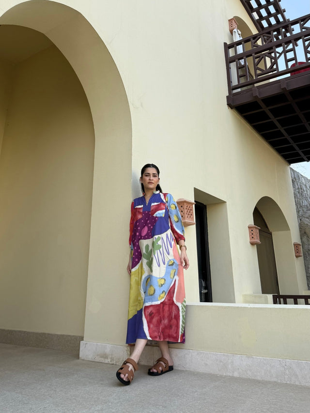 Dora Dress in Florentine Mosaic Print - Dress - Mizyana