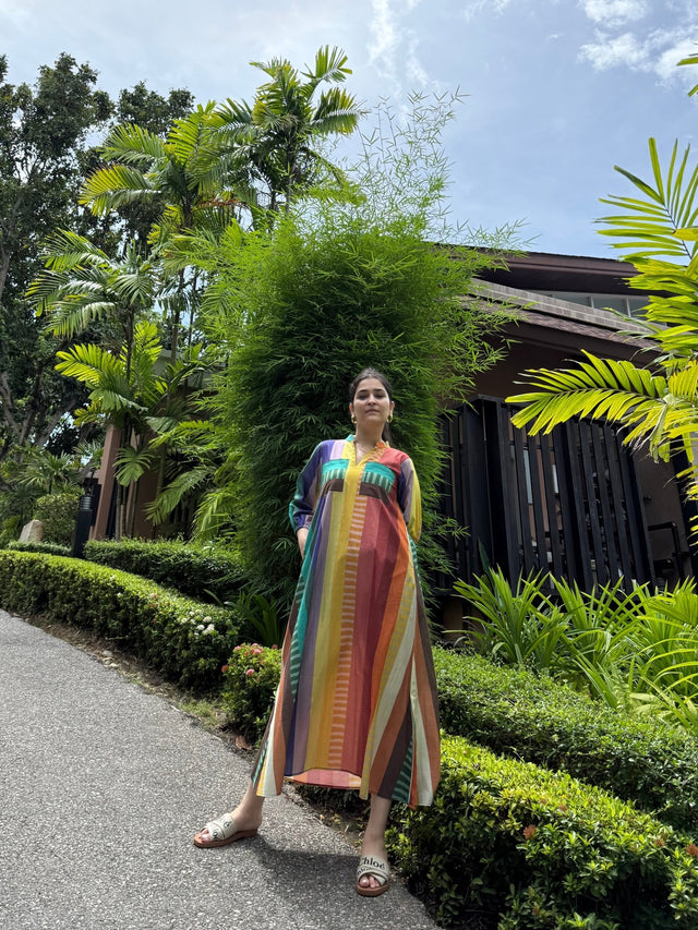 Dora Dress in Tramonto Print - Dress - Mizyana