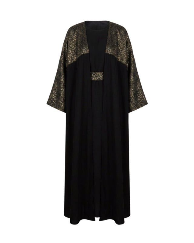 Dotted Brocade Abaya Set - Abaya - Mizyana