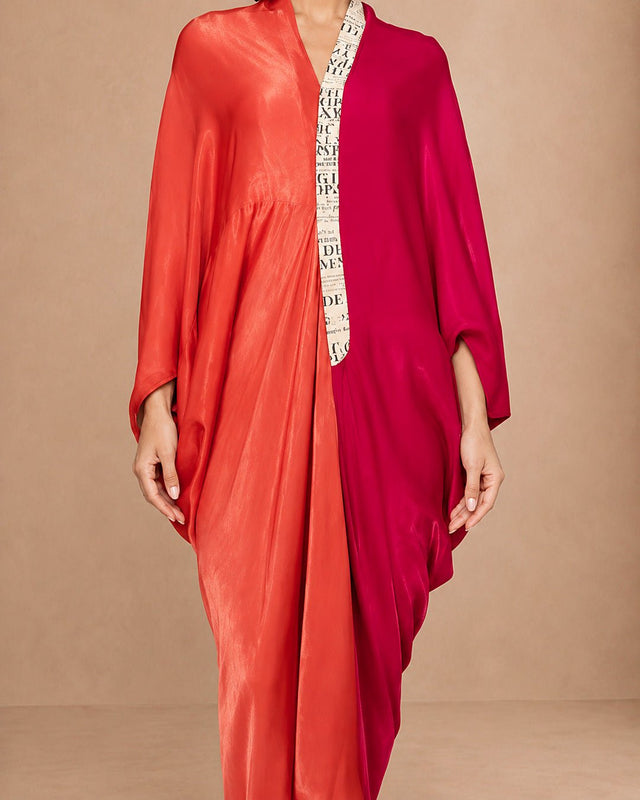 Double Shade Drape Kaftan - Kaftan - Mizyana