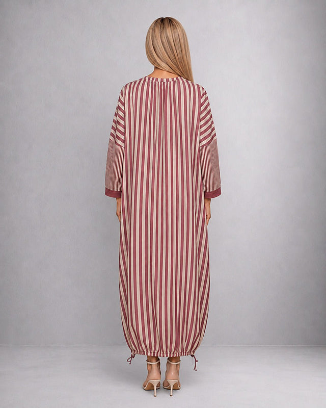 DS Striped Cotton Dress - Dress - Mizyana