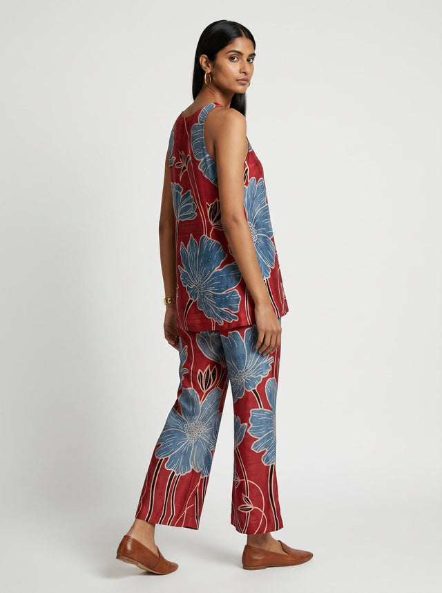 Dua Red Modal co-ord set - Co-ord Set - Mizyana